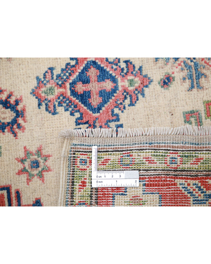Kazak 3' 3" X 4' 8" Hand Knotted Wool Rug 3' 3" X 4' 8" (99 X 142) / Ivory / Wool