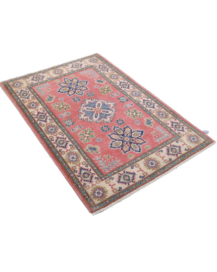 Kazak 3' 3" X 4' 9" Hand Knotted Wool Rug 3' 3" X 4' 9" (99 X 145) / Red / Wool