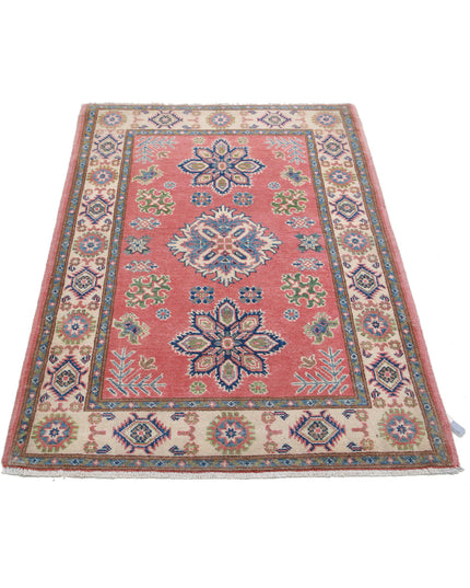 Kazak 3' 3" X 4' 9" Hand Knotted Wool Rug 3' 3" X 4' 9" (99 X 145) / Red / Wool