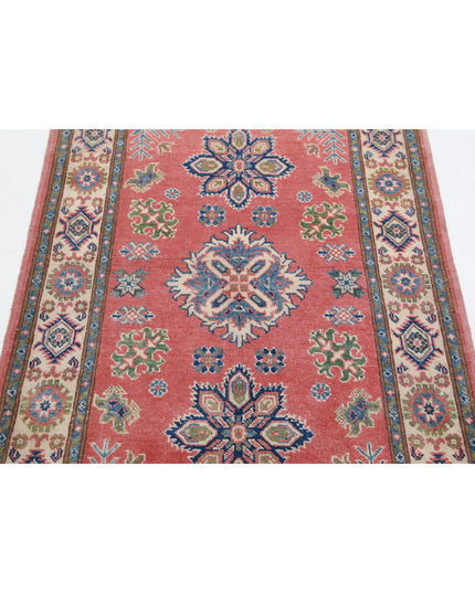 Kazak 3' 3" X 4' 9" Hand Knotted Wool Rug 3' 3" X 4' 9" (99 X 145) / Red / Wool