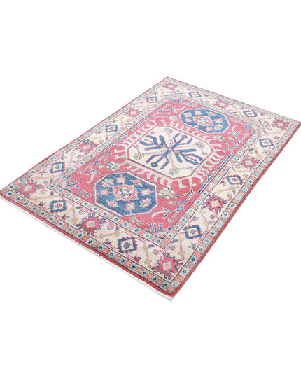 Kazak 3' 3" X 5' 0" Hand Knotted Wool Rug 3' 3" X 5' 0" (99 X 152) / Red / Wool