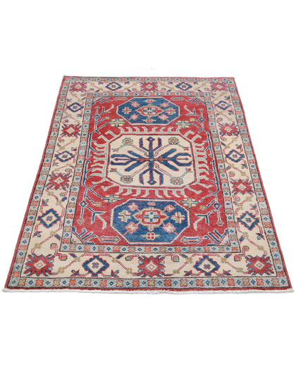 Kazak 3' 3" X 5' 0" Hand Knotted Wool Rug 3' 3" X 5' 0" (99 X 152) / Red / Wool