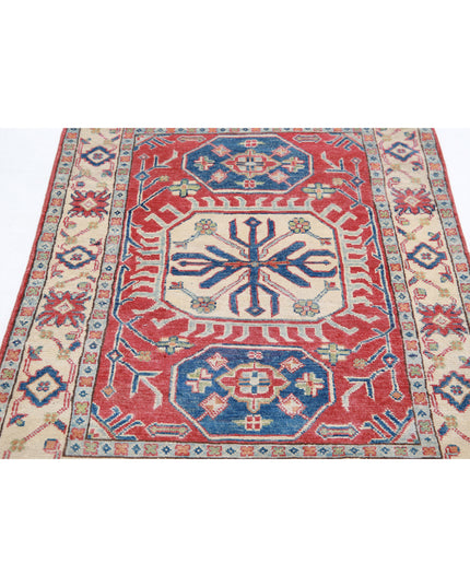 Kazak 3' 3" X 5' 0" Hand Knotted Wool Rug 3' 3" X 5' 0" (99 X 152) / Red / Wool