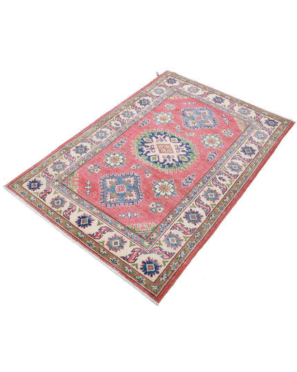 Kazak 3' 3" X 4' 10" Hand Knotted Wool Rug 3' 3" X 4' 10" (99 X 147) / Red / Wool