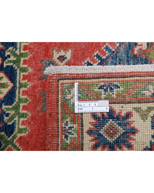 Kazak 3' 3" X 4' 10" Hand Knotted Wool Rug 3' 3" X 4' 10" (99 X 147) / Red / Wool