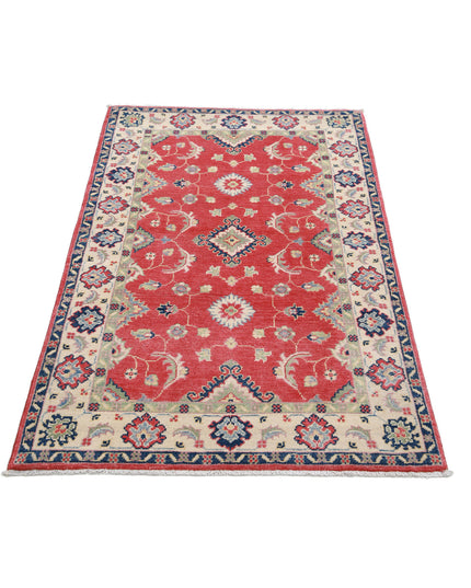 Kazak 3' 1" X 5' 2" Hand Knotted Wool Rug 3' 1" X 5' 2" (94 X 158) / Red / Wool