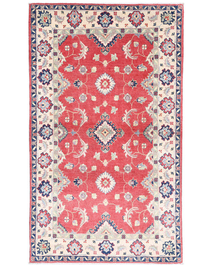 Kazak 3' 1" X 5' 2" Hand Knotted Wool Rug 3' 1" X 5' 2" (94 X 158) / Red / Wool