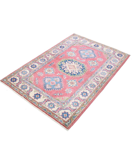 Kazak 3' 3" X 4' 8" Hand Knotted Wool Rug 3' 3" X 4' 8" (99 X 142) / Red / Wool
