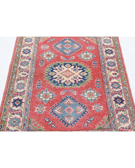 Kazak 3' 3" X 4' 8" Hand Knotted Wool Rug 3' 3" X 4' 8" (99 X 142) / Red / Wool
