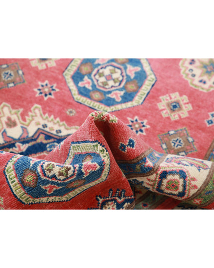 Kazak 3' 3" X 4' 10" Hand Knotted Wool Rug 3' 3" X 4' 10" (99 X 147) / Red / Wool