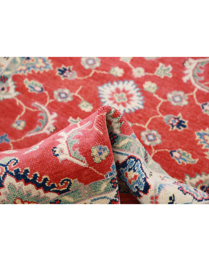 Kazak 3' 2" X 4' 7" Hand Knotted Wool Rug 3' 2" X 4' 7" (97 X 140) / Red / Wool