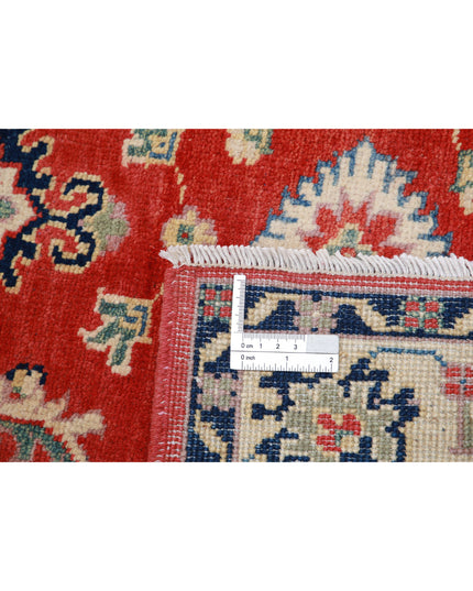 Kazak 3' 2" X 4' 7" Hand Knotted Wool Rug 3' 2" X 4' 7" (97 X 140) / Red / Wool