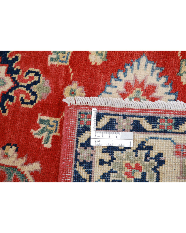 Kazak 3' 2" X 4' 7" Hand Knotted Wool Rug 3' 2" X 4' 7" (97 X 140) / Red / Wool