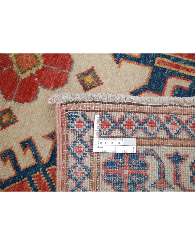 Kazak 3' 2" X 4' 8" Hand Knotted Wool Rug 3' 2" X 4' 8" (97 X 142) / Red / Wool