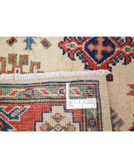 Kazak 3' 1" X 4' 10" Hand Knotted Wool Rug 3' 1" X 4' 10" (94 X 147) / Ivory / Wool