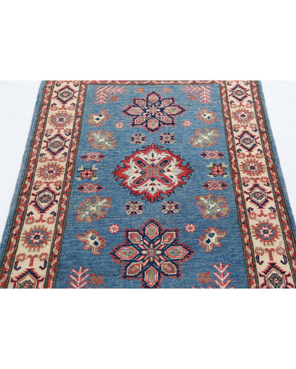 Kazak 3' 3" X 4' 9" Hand Knotted Wool Rug 3' 3" X 4' 9" (99 X 145) / Blue / Wool
