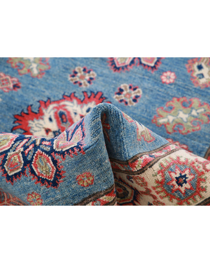 Kazak 3' 3" X 4' 9" Hand Knotted Wool Rug 3' 3" X 4' 9" (99 X 145) / Blue / Wool
