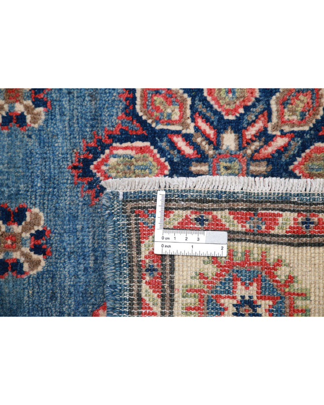 Kazak 3' 3" X 4' 9" Hand Knotted Wool Rug 3' 3" X 4' 9" (99 X 145) / Blue / Wool