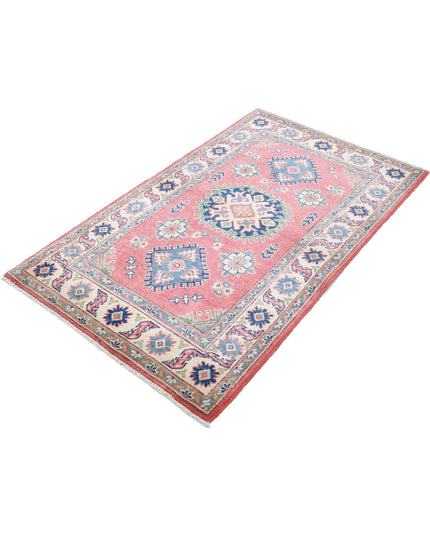 Kazak 3' 1" X 5' 2" Hand Knotted Wool Rug 3' 1" X 5' 2" (94 X 158) / Red / Wool