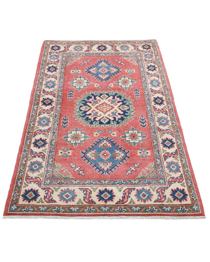 Kazak 3' 1" X 5' 2" Hand Knotted Wool Rug 3' 1" X 5' 2" (94 X 158) / Red / Wool