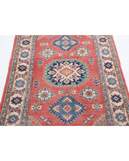 Kazak 3' 1" X 5' 2" Hand Knotted Wool Rug 3' 1" X 5' 2" (94 X 158) / Red / Wool
