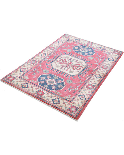 Kazak 3' 3" X 4' 8" Hand Knotted Wool Rug 3' 3" X 4' 8" (99 X 142) / Red / Wool