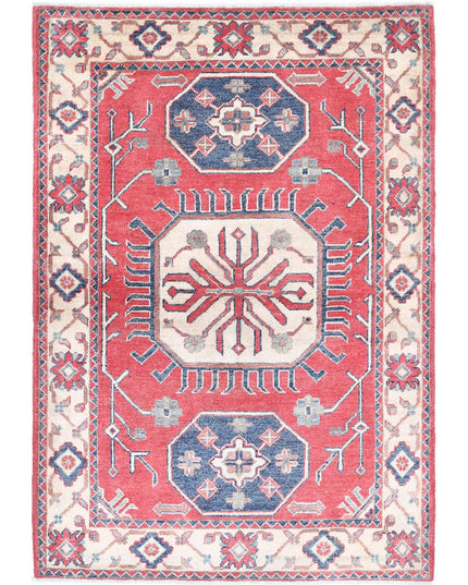 Kazak 3' 3" X 4' 8" Hand Knotted Wool Rug 3' 3" X 4' 8" (99 X 142) / Red / Wool