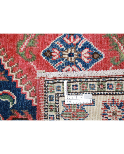 Kazak 3' 0" X 5' 0" Hand Knotted Wool Rug 3' 0" X 5' 0" (91 X 152) / Red / Wool