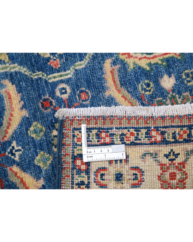 Kazak 3' 2" X 4' 9" Hand Knotted Wool Rug 3' 2" X 4' 9" (97 X 145) / Blue / Wool