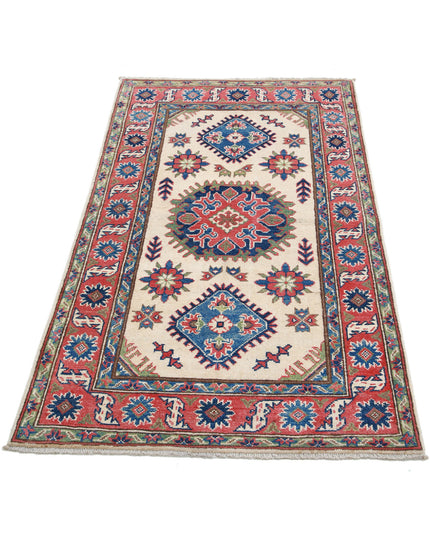 Kazak 2' 10" X 4' 11" Hand Knotted Wool Rug 2' 10" X 4' 11" (86 X 150) / Ivory / Wool