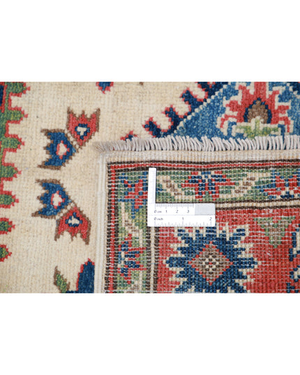 Kazak 2' 10" X 4' 11" Hand Knotted Wool Rug 2' 10" X 4' 11" (86 X 150) / Ivory / Wool