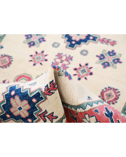 Kazak 3' 2" X 4' 9" Hand Knotted Wool Rug 3' 2" X 4' 9" (97 X 145) / Ivory / Wool