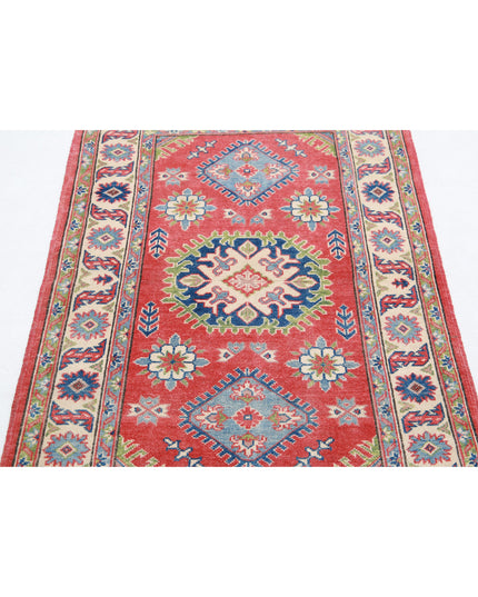 Kazak 3' 0" X 4' 8" Hand Knotted Wool Rug 3' 0" X 4' 8" (91 X 142) / Red / Wool