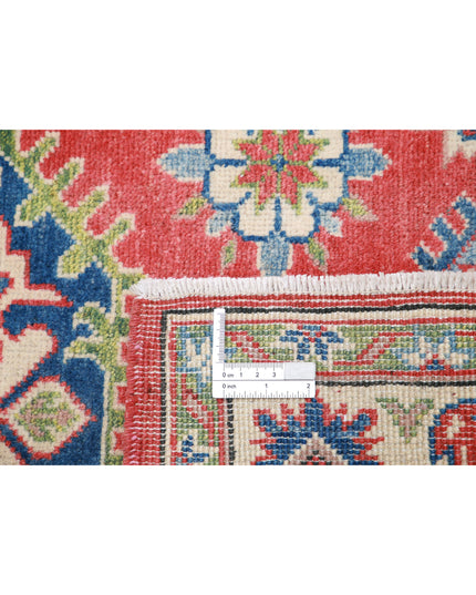 Kazak 3' 0" X 4' 8" Hand Knotted Wool Rug 3' 0" X 4' 8" (91 X 142) / Red / Wool