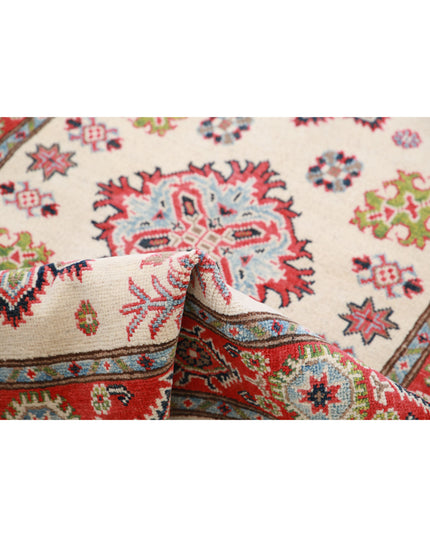 Kazak 3' 3" X 5' 1" Hand Knotted Wool Rug 3' 3" X 5' 1" (99 X 155) / Ivory / Wool
