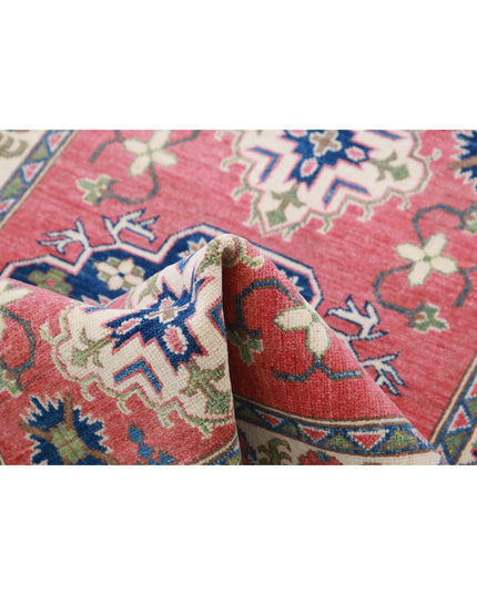 Kazak 3' 2" X 4' 8" Hand Knotted Wool Rug 3' 2" X 4' 8" (97 X 142) / Red / Wool