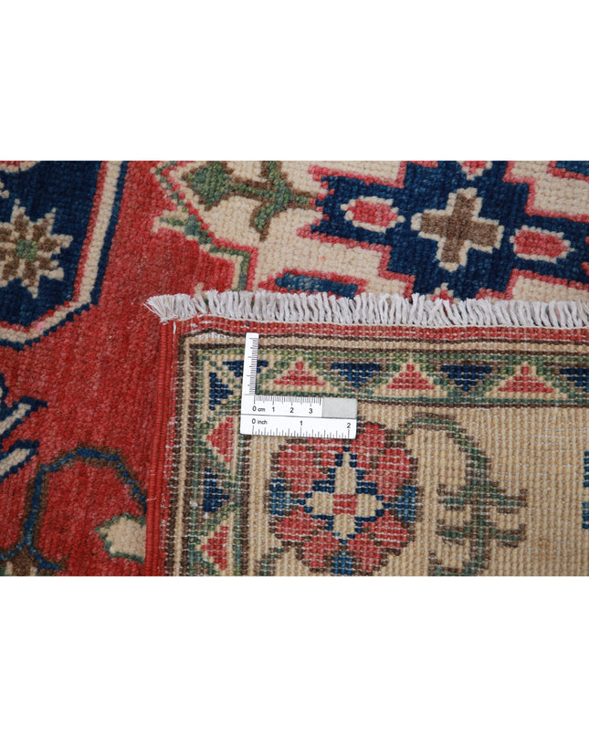 Kazak 3' 2" X 4' 8" Hand Knotted Wool Rug 3' 2" X 4' 8" (97 X 142) / Red / Wool