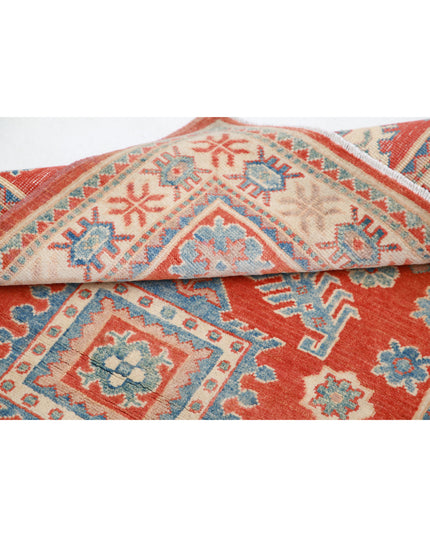 Kazak 3' 3" X 4' 10" Hand Knotted Wool Rug 3' 3" X 4' 10" (99 X 147) / Red / Wool