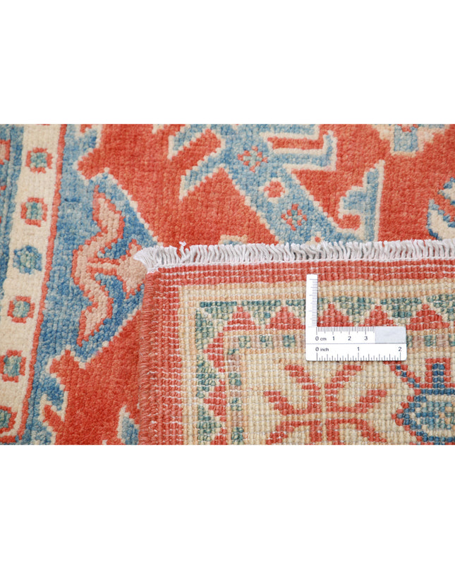 Kazak 3' 3" X 4' 10" Hand Knotted Wool Rug 3' 3" X 4' 10" (99 X 147) / Red / Wool
