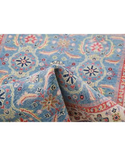 Kazak 3' 2" X 4' 5" Hand Knotted Wool Rug 3' 2" X 4' 5" (97 X 135) / Blue / Wool