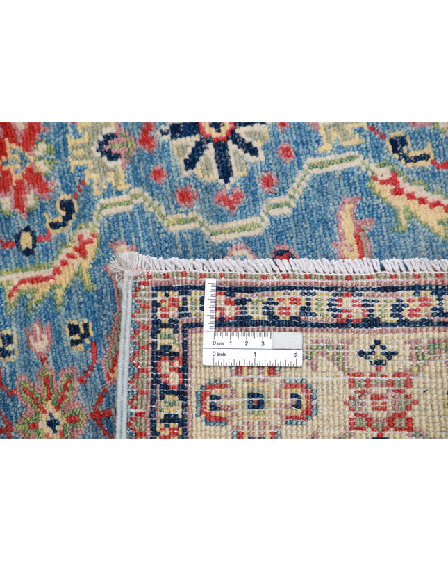 Kazak 3' 2" X 4' 5" Hand Knotted Wool Rug 3' 2" X 4' 5" (97 X 135) / Blue / Wool