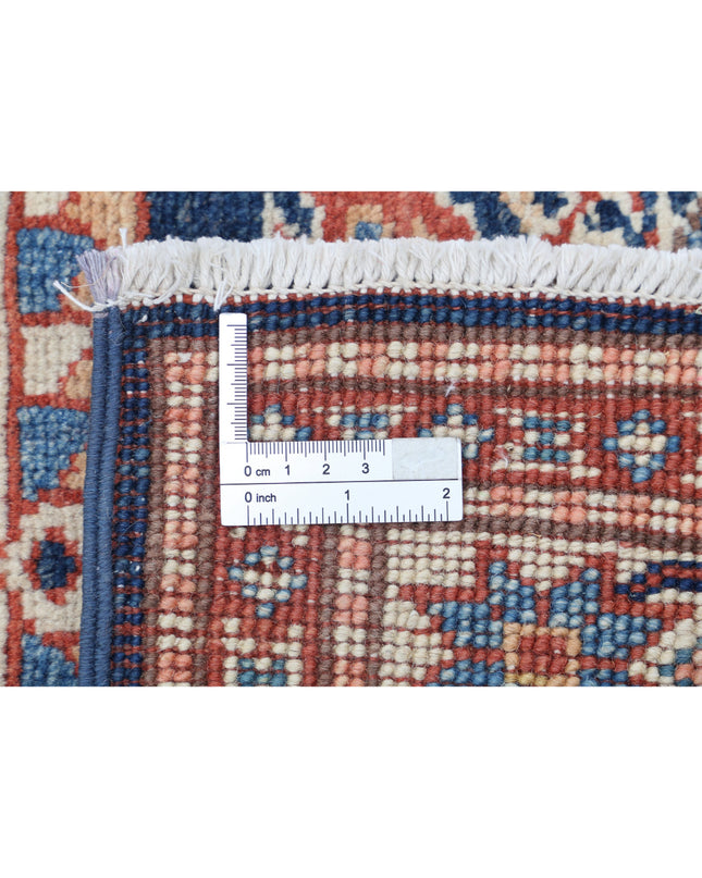 Kazak 3' 0" X 4' 10" Hand Knotted Wool Rug 3' 0" X 4' 10" (91 X 147) / Blue / Wool