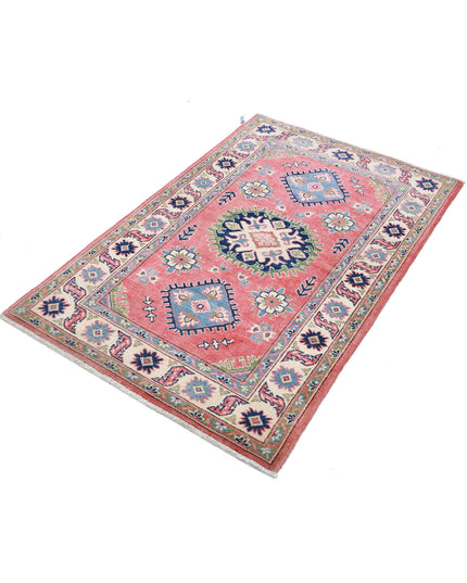 Kazak 3' 1" X 4' 9" Hand Knotted Wool Rug 3' 1" X 4' 9" (94 X 145) / Red / Wool