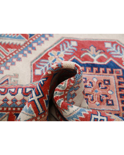 Kazak 4' 2" X 6' 0" Hand Knotted Wool Rug 4' 2" X 6' 0" (127 X 183) / Ivory / Wool