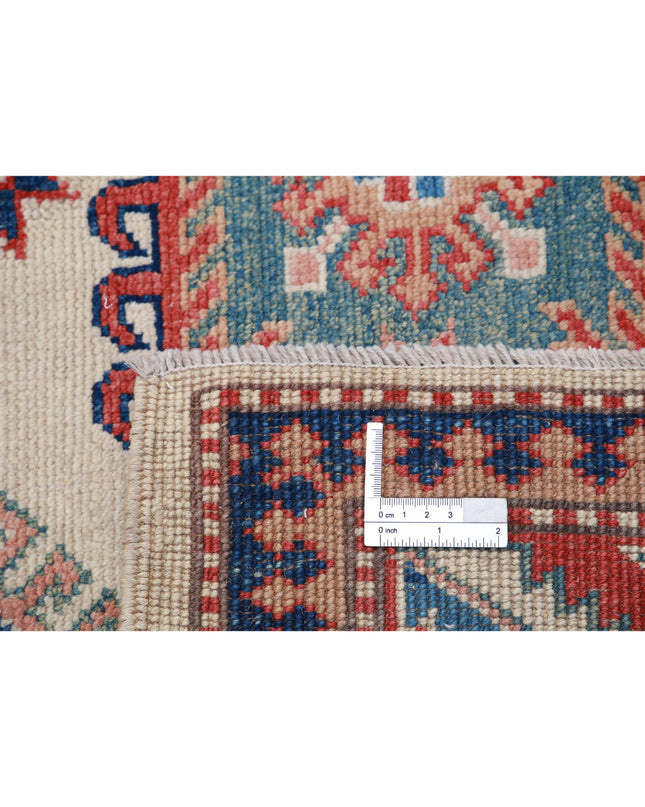 Kazak 4' 2" X 6' 0" Hand Knotted Wool Rug 4' 2" X 6' 0" (127 X 183) / Ivory / Wool