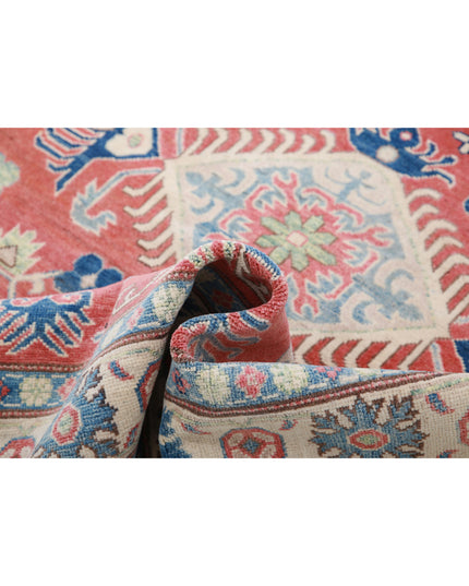 Kazak 5' 0" X 6' 4" Hand Knotted Wool Rug 5' 0" X 6' 4" (152 X 193) / Red / Wool