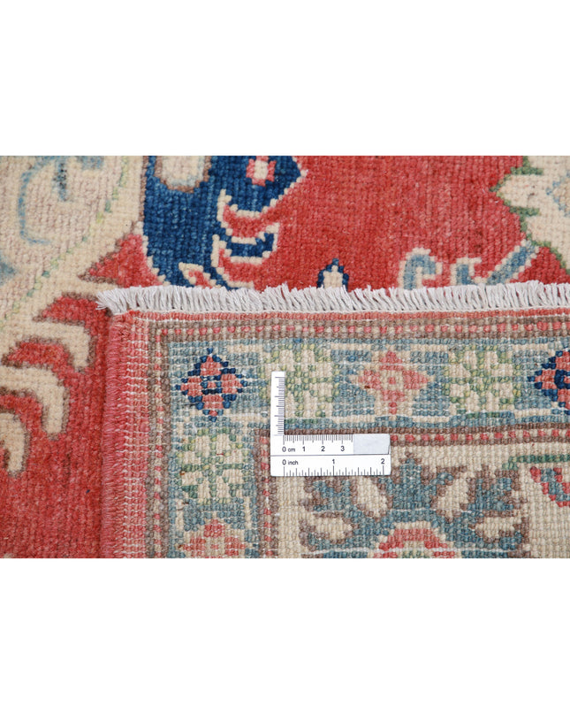 Kazak 5' 0" X 6' 4" Hand Knotted Wool Rug 5' 0" X 6' 4" (152 X 193) / Red / Wool