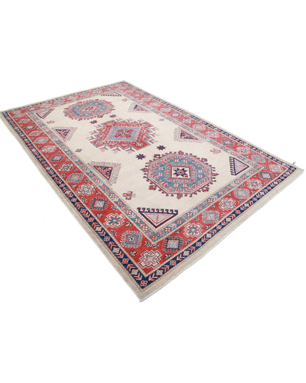 Kazak 6' 3" X 9' 4" Hand Knotted Wool Rug 6' 3" X 9' 4" (191 X 284) / Ivory / Wool