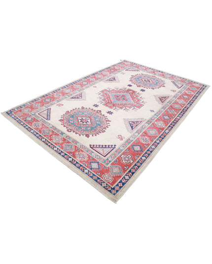 Kazak 6' 3" X 9' 4" Hand Knotted Wool Rug 6' 3" X 9' 4" (191 X 284) / Ivory / Wool