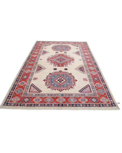 Kazak 6' 3" X 9' 4" Hand Knotted Wool Rug 6' 3" X 9' 4" (191 X 284) / Ivory / Wool